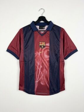 Travis Scott Maroon and Navy Striped Soccer Jersey